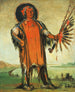 Ha-Na-T-Nu-Mak Wolf Chief Chef de la tribu - George Catlin — artwork view