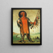 Ha-Na-T-Nu-Mak Wolf Chief Chef de la tribu - George Catlin — framed artwork on a wall