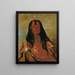 Hco-A-Hco-A-Hcotes-Min No horns on the head a brave - George Catlin — framed artwork on a wall