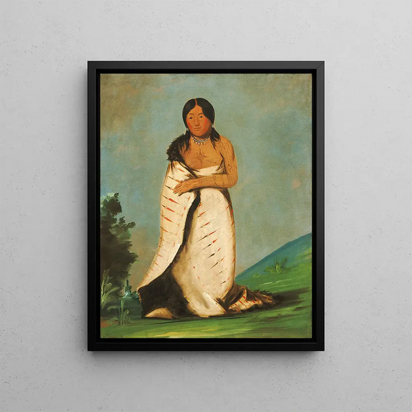 Hee-Lh-Dee Pure Fontaine Épouse de la Fumée - George Catlin — framed artwork on a wall