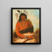 Hh-Nee The Beaver a Warrior - George Catlin — framed artwork on a wall