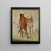 His-Oo-Sn-Chees Petit Espagnol un Guerrier - George Catlin — framed artwork on a wall