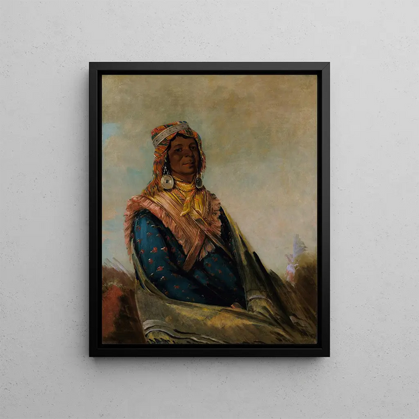 Hlteml Tetnekee Sam Perryman - George Catlin — framed artwork on a wall