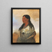 Hnjeapto Wife of Bearcatcher - George Catlin — framed artwork on a wall