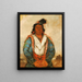 Hoseputokwgee un Brave - George Catlin — framed artwork on a wall