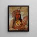 Ianbewahdick Caribou male, a brave - George Catlin — framed artwork on a wall