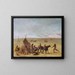 Indian family painting alarmed by the approach of a prairie fire - George Catlin — framed artwork on a wall