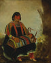Femme de Jahksgaw avec son enfant dans un berceau - George Catlin — artwork view
