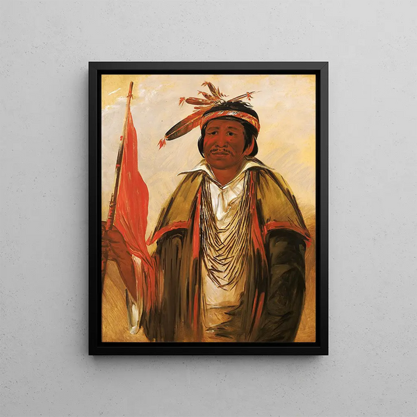 Kechnmqua Big Bear - George Catlin — framed artwork on a wall