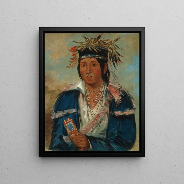 Keemornia No English a Dandy - George Catlin — framed artwork on a wall