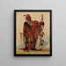 Keeokk The Vigilant Fox Tribe Chief - George Catlin — framed artwork on a wall