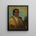 Keennekuk Painting, First Man, Tribe Leader - George Catlin — framed artwork on a wall