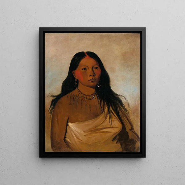 Cuisses de Khketsee, a woman from Wichita - George Catlin — framed artwork on a wall