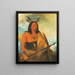 Kotsokrok Cheveux du cou des taureaux, un chef - George Catlin — framed artwork on a wall