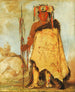 Lawerecooreshawwee, Republican war chief of Pawnee - George Catlin — artwork view