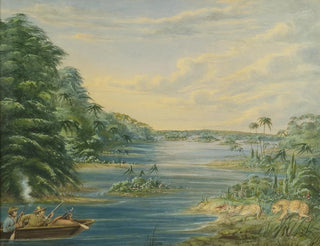 Hunting leopard in Brazil - George Catlin — artwork view