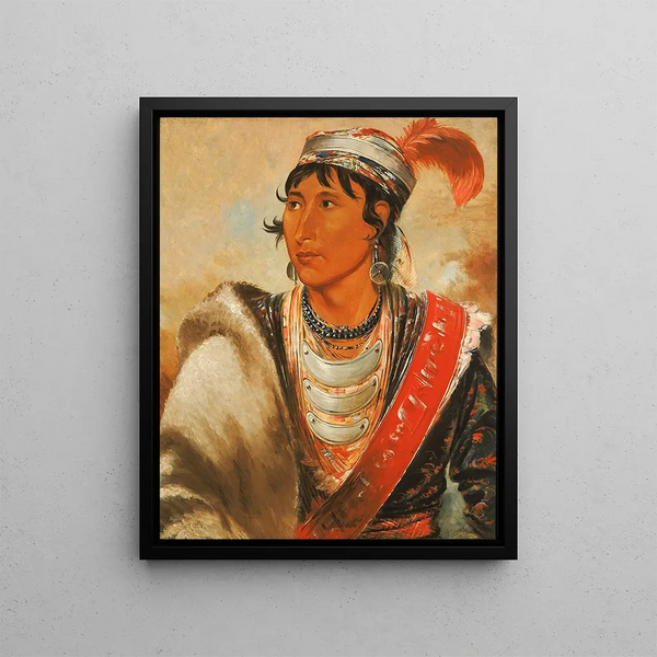 Lhshee the Licker called Creek Billy - George Catlin — framed artwork on a wall