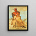 Loorwerecoo Bird Going to War a Pawnee Drumming - George Catlin — framed artwork on a wall