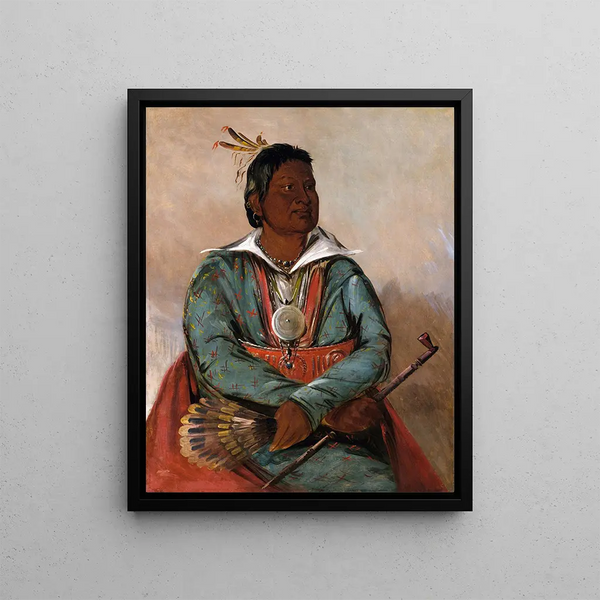 Msholatbbee The one who extinguishes and kills the tribe chief - George Catlin — framed artwork on a wall