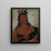Mah-tche-ga Little Bear a Hunkpapa Brave - George Catlin — framed artwork on a wall