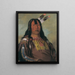 Mix-ke-mte-skin-na Iron Horn un guerrier - George Catlin — framed artwork on a wall