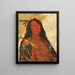 Nhee-ee-wo-tis Loup sur la colline Chef de la tribu - George Catlin — framed artwork on a wall