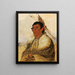 Ni-a-c-mo Fix with the foot of a brave - George Catlin — framed artwork on a wall
