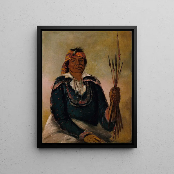 Ni-c-man La Réponse Deuxième Chef - George Catlin — framed artwork on a wall