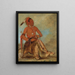 Nm-ba-mon-nee Double Walker un Brave - George Catlin — framed artwork on a wall