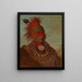 No-ho-mun-ya The one who pays no attention - George Catlin — framed artwork on a wall