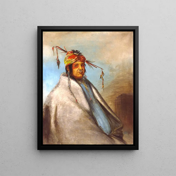 Nonondgon un chef - George Catlin — framed artwork on a wall