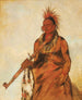 Noomnnee walking in the rain as a warrior - George Catlin — artwork view
