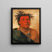 O-ho-ph-sha Small Whoop, a distinguished warrior - George Catlin — framed artwork on a wall
