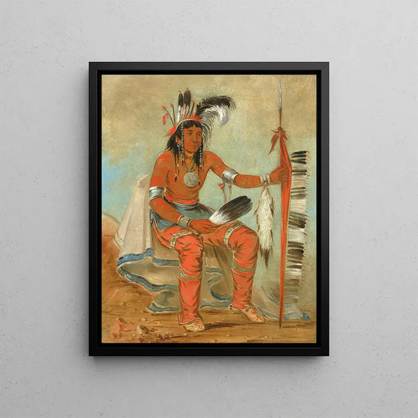 Ondaig the crow a dandy - George Catlin — framed artwork on a wall