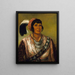 Osceol The Black Drink, a highly distinguished warrior - George Catlin — framed artwork on a wall