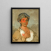 Pahtecosaw Hetero semi-civilized man - George Catlin — framed artwork on a wall