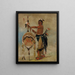 Pash-ee-pa-h Little Chef stabbing an Elderly Sauk Chief - George Catlin — framed artwork on a wall