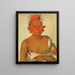 Pasheepah Little Stabbing Chief, the youngest of the Black Hawks Braves - George Catlin — framed artwork on a wall
