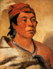 Round Island Painting, a warrior - George Catlin — artwork view