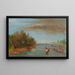 Sac et Fox navigating in canoes - George Catlin — framed artwork on a wall