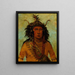 Say-Say-Gon Hail Storm Warrior - George Catlin — framed artwork on a wall