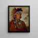 Sh-Me-Ks Voir le loup comme un chef - George Catlin — framed artwork on a wall
