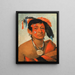 Sha-W-No The South, a recognized warrior - George Catlin — framed artwork on a wall