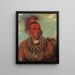 Shon-Ta-Yi-Ga Little Wolf, a famous warrior - George Catlin — framed artwork on a wall