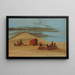 Sioux painting worshiping on red rocks - George Catlin — framed artwork on a wall