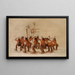 Danse en raquettes à la première neige - George Catlin — framed artwork on a wall
