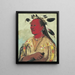 Stnaupat Main Sanglante Chef de la Tribu - George Catlin — framed artwork on a wall