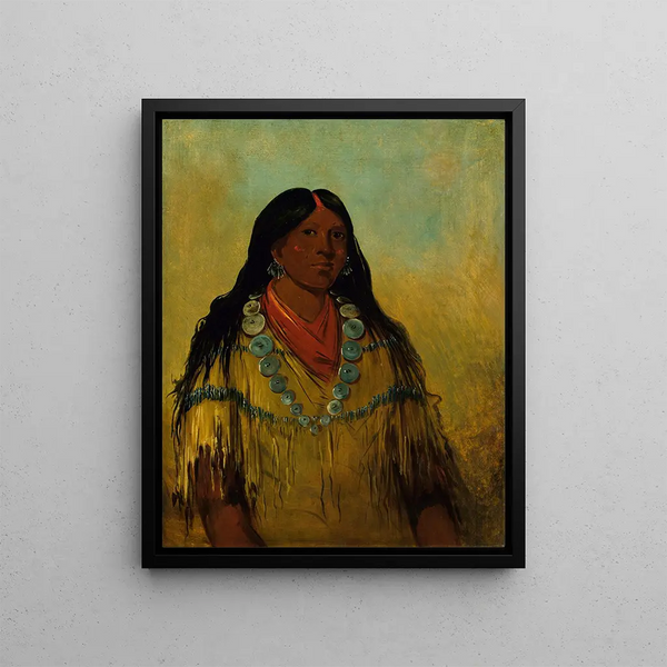 Tchow-Ee-Pt-O-Kaw a woman - George Catlin — framed artwork on a wall