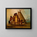 Two Comanche Girls - George Catlin — framed artwork on a wall