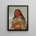 Woman of Two Crows - George Catlin — framed artwork on a wall